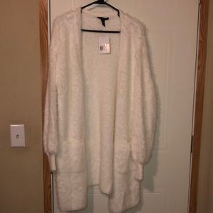 NWT Long Fuzzy Knit Cardigan